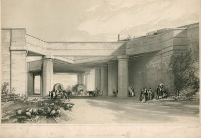 Bridge over the Uxbridge Road, London by John Cooke Bourne